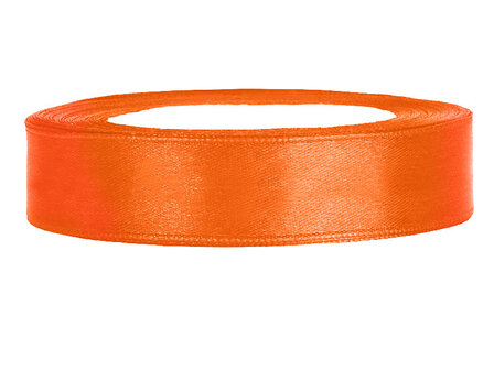 6 meter Satijn lint 1.5 cm breed oranje