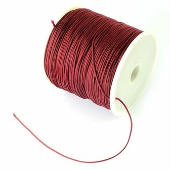 Nylonkoord 1 mm bordeaux rood