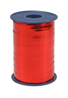 Krullint metallic rood 1 cm breed 10 meter