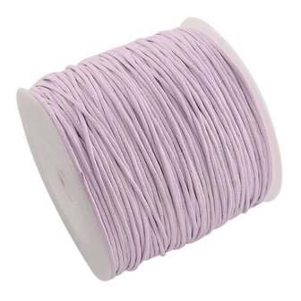 Waxkoord 1 mm lavendel 7 meter 