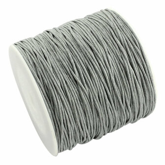 Waxkoord 1 mm donker grijs 7 meter 