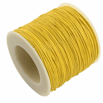 Waxkoord 1 mm geel 3 meter 