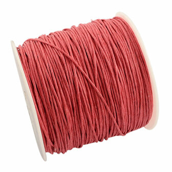 Waxkoord 1 mm koraal 6 meter 