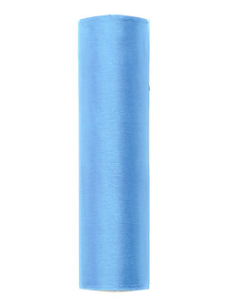 Organza op rol 16 cm breed licht blauw