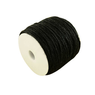 Macrame touw hennep zwart 2 mm dikte