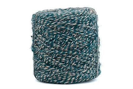 Jute touw twisted aqua 3.5 mm dik 10 meter 