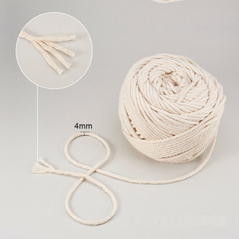 Macram&eacute; touw 4 mm 100 meter bol