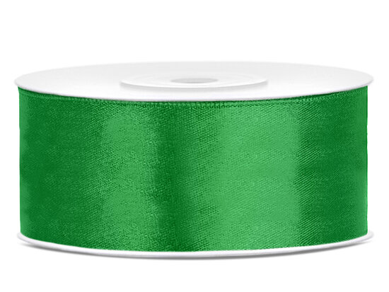 Satijn lint 25 mm groen