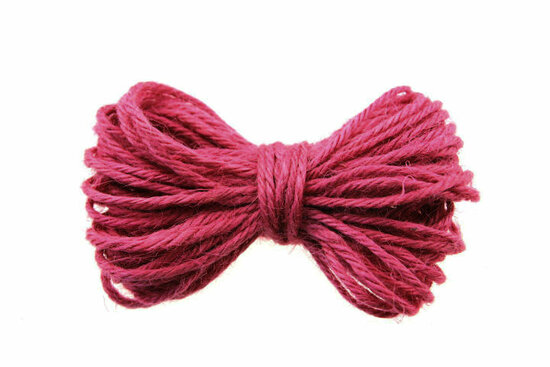 Jute touw donker fuchsia 2 mm dikte 10 meter