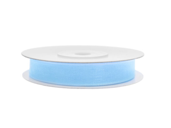 Organza lint 3 mm licht blauw