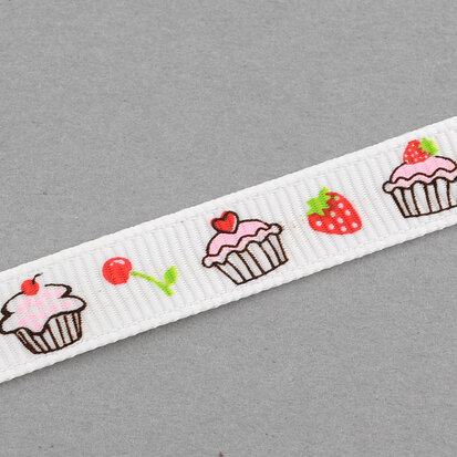 Grosgrain lint 1 cm cupcakes 5 meter