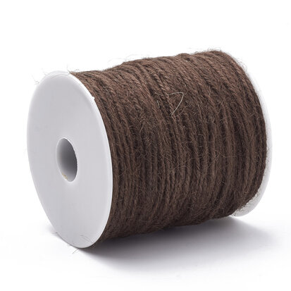 Macrame touw hennep bruin 2 mm dikte