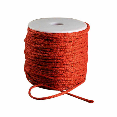 Macrame touw hennep oranje 2 mm dikte