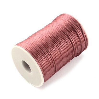 Satijn koord 2 mm oud roze 73 meter rol