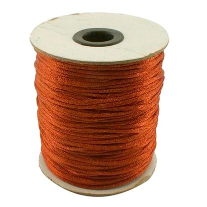 Satijnkoord 2 mm roest bruin 100 yard rol - 91.4 meter