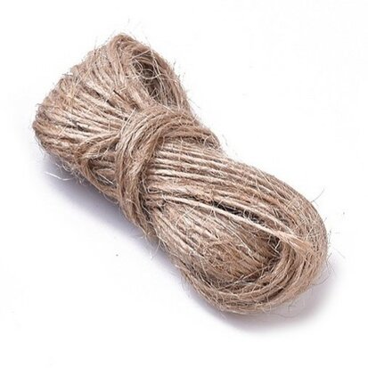 Jute touw naturel 1 mm dikte 10 meter