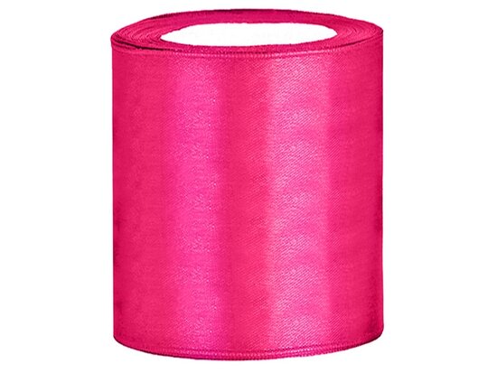 4 meter satijn lint 100 mm fuchsia