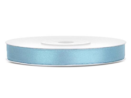 Satijn lint 6 mm licht blauw 50 meter rol