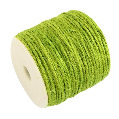 Jute touw lime groen 2 mm dikte 100 meter