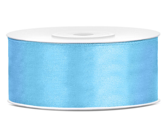 6 meter Satijn lint 25 mm licht blauw