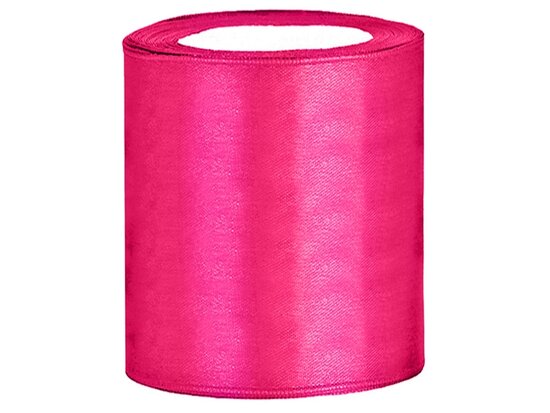 3 meter satijn lint 100 mm fuchsia