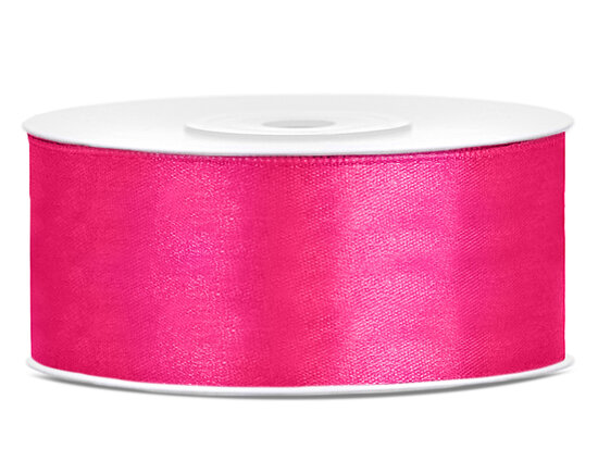 6 meter Satijn lint 25 mm fuchsia