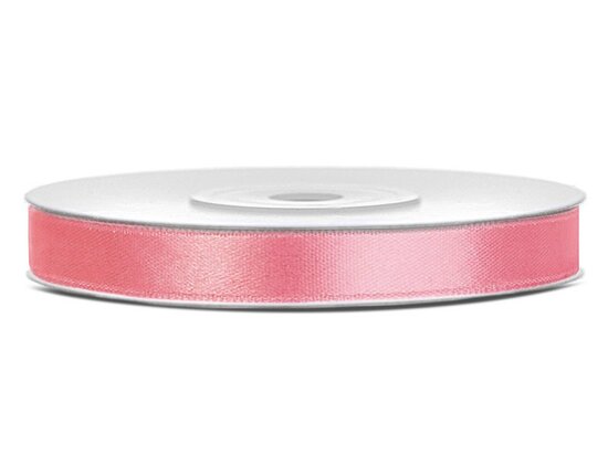 Satijn lint 6 mm breed oud roze