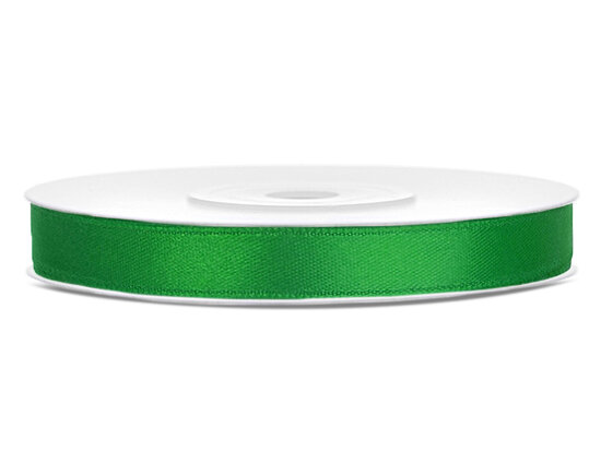 Satijn lint 6 mm breed groen