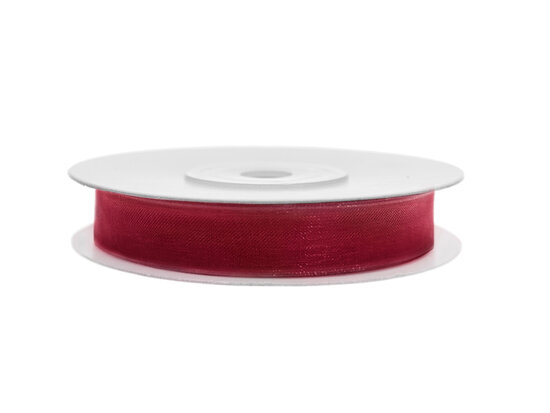 Organza lint 3 mm bordeaux rood