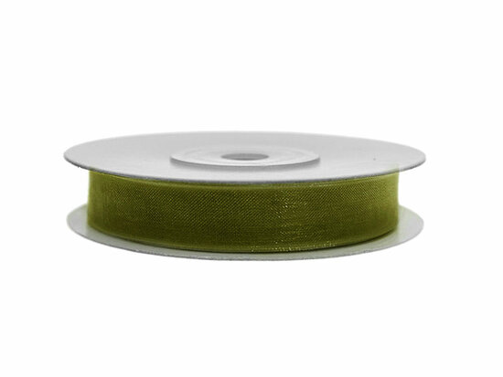 Organza lint 3 mm mos groen