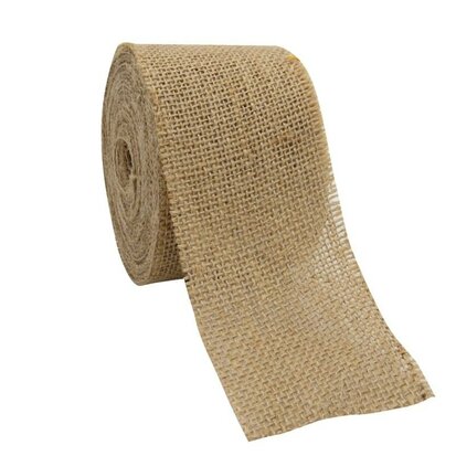 Jute lint naturel 7 cm breed 8 meter rol extra kwaliteit