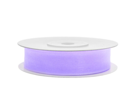 Organza lint 1 cm breed lavendel