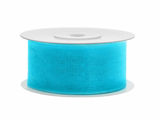 Organza lint 38 mm aqua