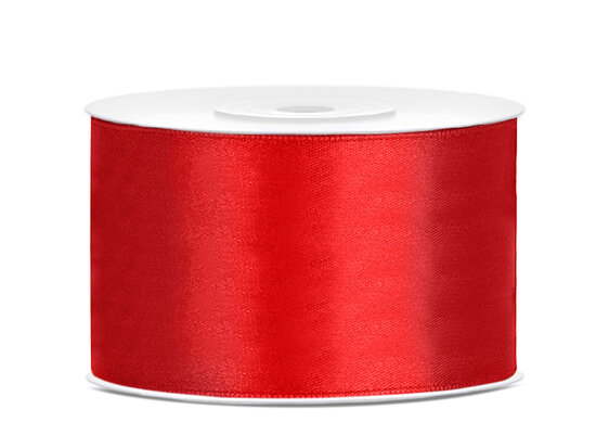 Satijn lint 38 mm breed rood 6 meter