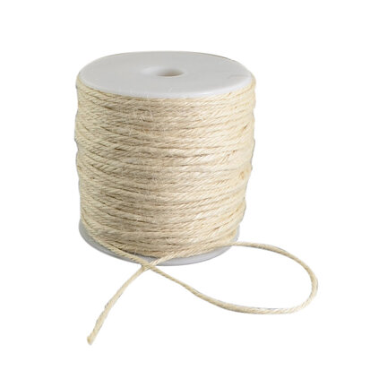 Macrame touw hennep creme 2 mm dikte