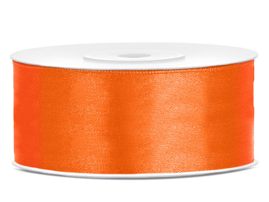 6 meter Satijn lint 25 mm oranje