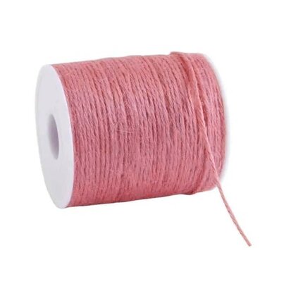 Jute touw roze 2 mm dikte 100 meter