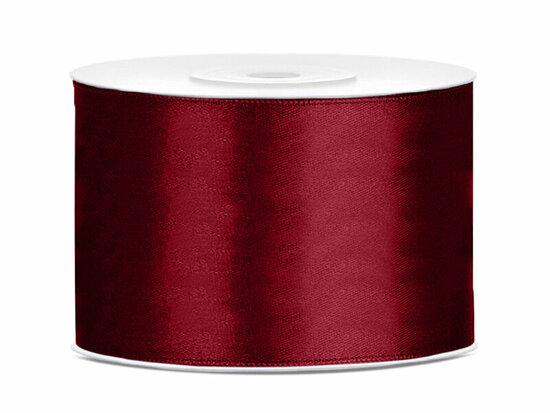 Satijn lint 50 mm bordeaux rood 6 meter 