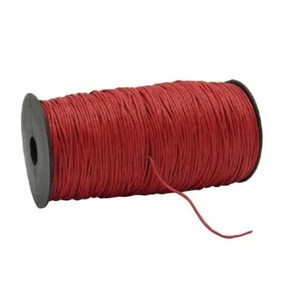 Waxkoord 1.5 mm rood