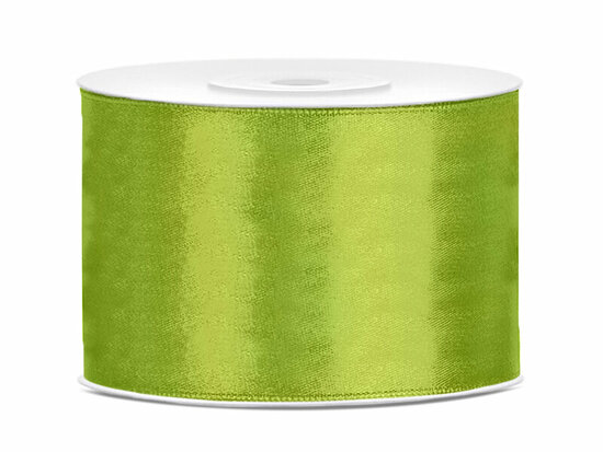 Satijn lint 50 mm lime groen 6 meter 