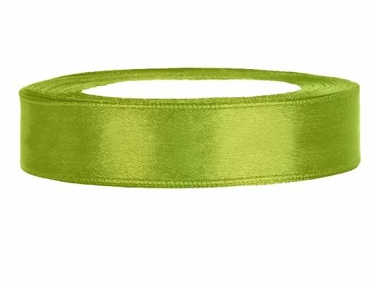 Satijn lint 15 mm breed lime groen 100 meter rol
