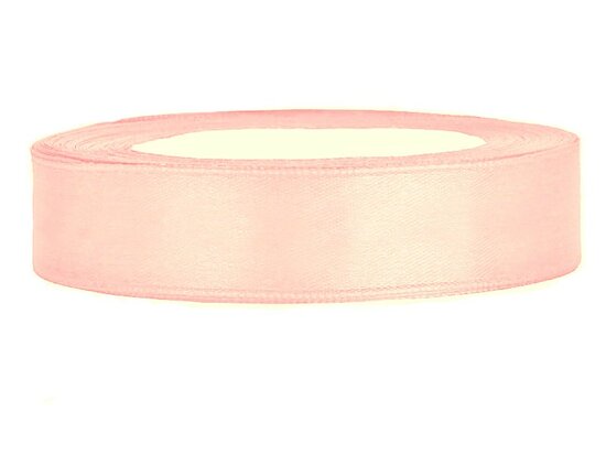 Satijn lint 1 cm breed roze 100 meter rol