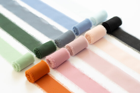 Chiffon lint 4 cm breed saliegroen