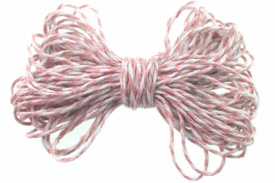 Bakkerstouw roze wit 5 meter