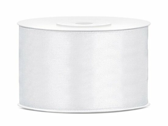 Satijn lint 50 mm wit 6 meter