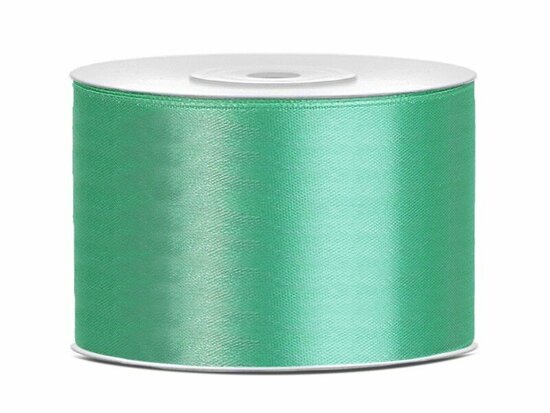 Satijn lint 50 mm donker mint 2 meter 
