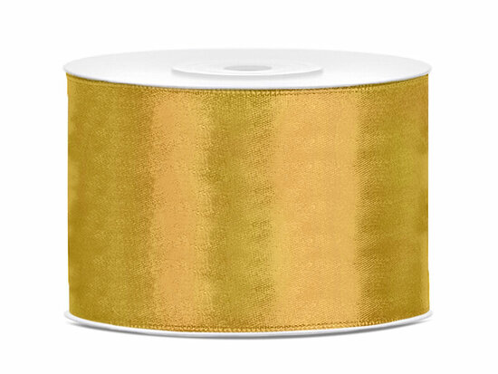 Satijn lint 50 mm goud 2 meter 