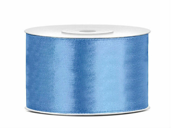 Satijn lint 38 mm breed vintageblauw 2 meter