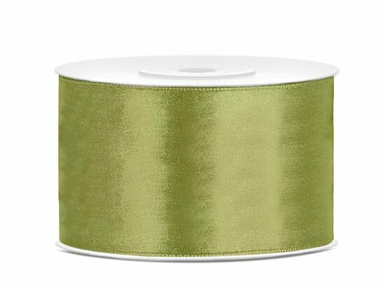 Satijn lint 38 mm breed zeegroen 2 meter