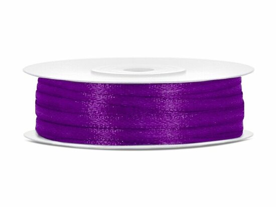 5 meter Satijn lint 3 mm paars